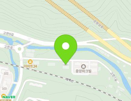 강원특별자치도 정선군 고한읍 고한7길 5-16 (더조은오피스텔) 지도