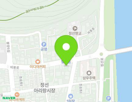 강원특별자치도 정선군 정선읍 비봉로 64 지도