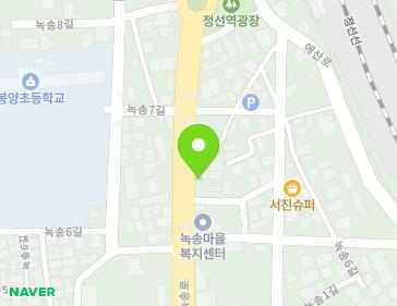 강원특별자치도 정선군 정선읍 녹송로 104-2 지도