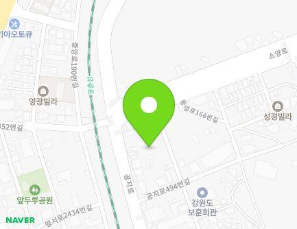 강원특별자치도 춘천시 중앙로172번길 33 (근화동) 지도