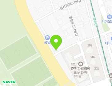 강원특별자치도 춘천시 영서로 2422 (근화동, 공지천주차장화장실) 지도