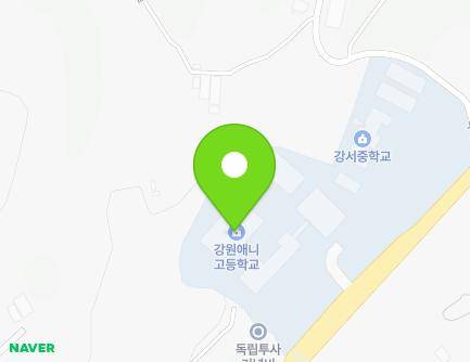 강원특별자치도 춘천시 서면 박사로 1025 (강원애니고등학교) 지도