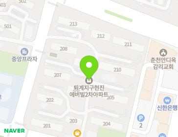 강원특별자치도 춘천시 지석로 67 (석사동, 현진에버빌2차) 지도