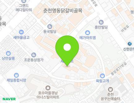 강원특별자치도 춘천시 중앙로67번길 18 (죽림동, 브라운가) 지도