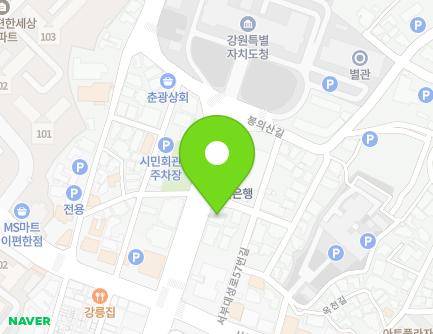 강원특별자치도 춘천시 중앙로 9 (중앙로1가, 대한결핵협회) 지도