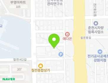 강원특별자치도 춘천시 칠전서길 38-14 (칠전동) 지도
