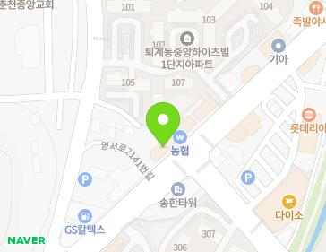 강원특별자치도 춘천시 김유정로 1875 (퇴계동) 지도