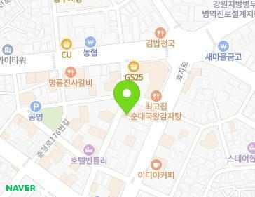 강원특별자치도 춘천시 춘천로186번길 9 (효자동) 지도