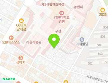 강원특별자치도 춘천시 서부대성로227번길 15-7 (효자동) 지도