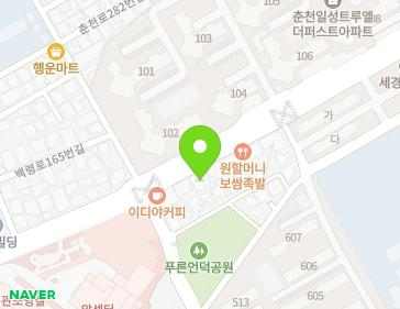 강원특별자치도 춘천시 백령로 182 (후평동) 지도