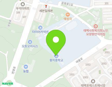 강원특별자치도 태백시 문화로 16 (황지동, 황지중학교) 지도