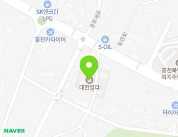 강원특별자치도 홍천군 북방면 홍천로 196-6 (대한빌라) 지도