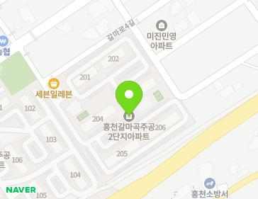 강원특별자치도 홍천군 홍천읍 갈마로 26 (주공2차아파트) 지도