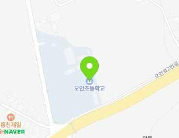 강원특별자치도 홍천군 홍천읍 오안로 12 (오안초등학교) 지도