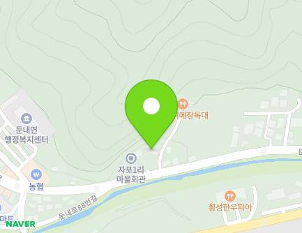 강원특별자치도 횡성군 둔내면 둔내로 93 (횡성노인복지센터) 지도