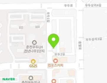 강원특별자치도 춘천시 우두2길 3-1 (우두동) 지도