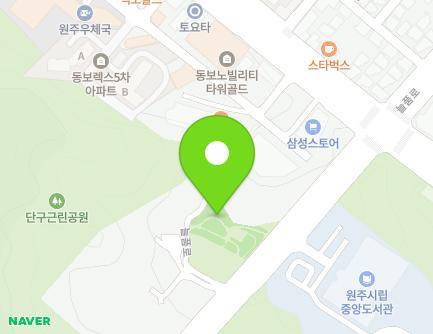 강원특별자치도 원주시 늘품로 83 (단구동, 단구동행정복지센터) 지도