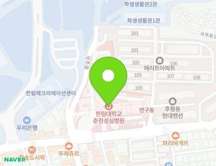 강원특별자치도 춘천시 삭주로 77 (교동, 춘천성심병원주차건축물) 지도