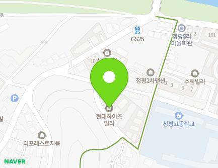 경기도 가평군 청평면 강변나루로40번길 40 (현대하이츠빌라) 지도