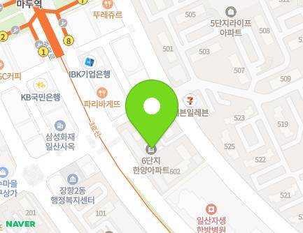 경기도 고양시 일산동구 중앙로 1130 (마두동, 강촌마을6단지아파트) 지도