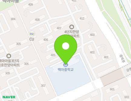 경기도 고양시 일산동구 강촌로 189 (마두동, 백마중학교) 지도