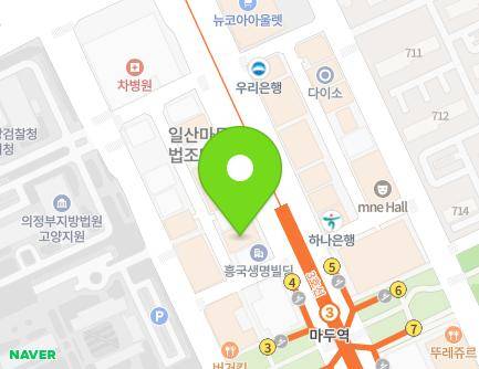 경기도 고양시 일산동구 중앙로 1189 (장항동, GM굿모닝법조타운) 지도