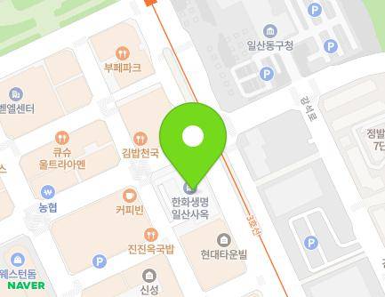 경기도 고양시 일산동구 정발산로42번길 5 (장항동, 한화생명보험(주)일산사옥) 지도