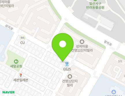 경기도 고양시 일산서구 성저로 120 (대화동) 지도