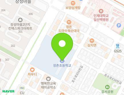 경기도 고양시 일산서구 호수로856번길 43 (대화동, 장촌초등학교) 지도