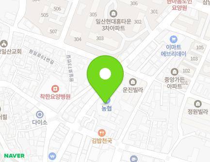 경기도 고양시 일산서구 일청로 30 (일산동, 일산농협) 지도