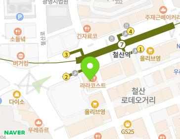 경기도 광명시 철산로 12 (철산동, 로데오빌딩) 지도