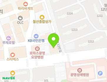 경기도 광명시 디지털로 29 (철산동, 정인코아빌딩) 지도