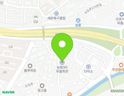 경기도 광주시 오포로 131-16 (능평동, 능평3리마을회관) 지도