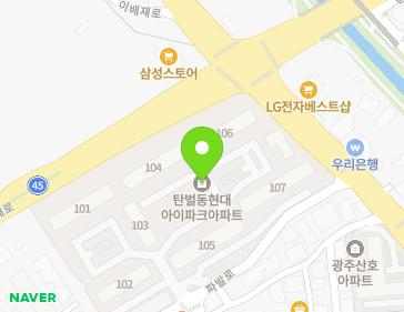 경기도 광주시 벌원길 63 (탄벌동, 현대아파트) 지도