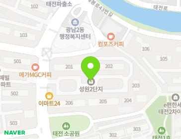 경기도 광주시 태봉로 61 (태전동, 2단지성원아파트) 지도
