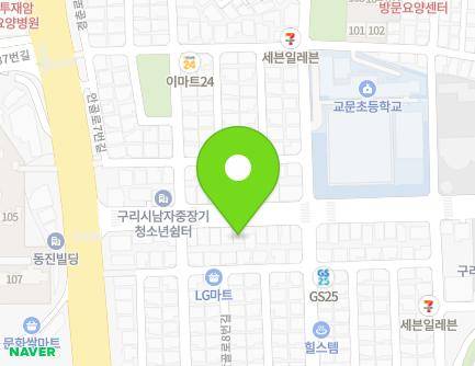 경기도 구리시 안골로 12-1 (교문동) 지도