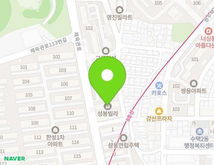 경기도 구리시 체육관로 100 (교문동, 성봉빌라) 지도