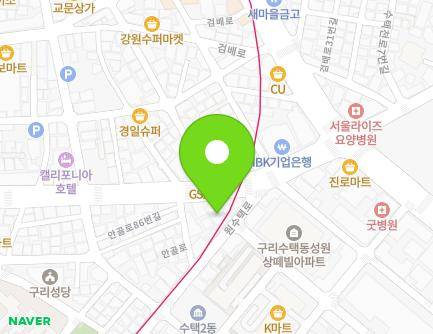 경기도 구리시 안골로 98 (수택동) 지도