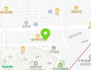 경기도 구리시 안골로64번길 41 (수택동) 지도