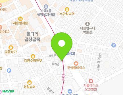 경기도 구리시 검배로 28 (수택동) 지도