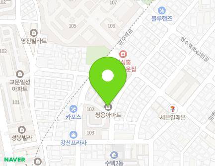 경기도 구리시 원수택로 20 (수택동, 쌍용아파트) 지도