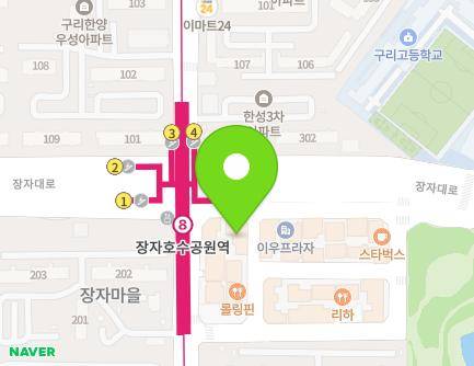 경기도 구리시 장자대로 72 (수택동, 미림프라자) 지도