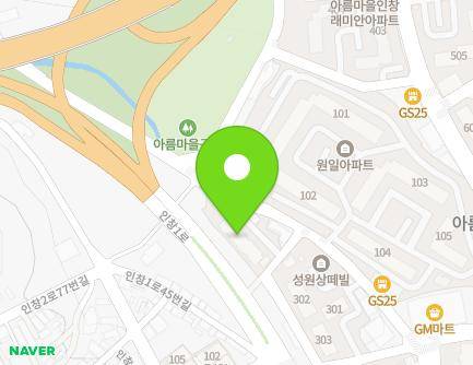 경기도 구리시 동구릉로53번길 103 (인창동, 다우림아파트) 지도