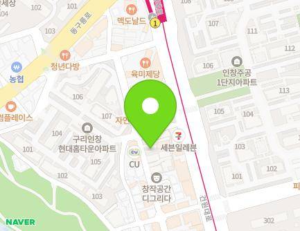 경기도 구리시 건원대로99번길 39 (인창동, 대성빌라) 지도