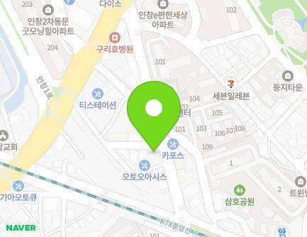 경기도 구리시 응달말로 37 (인창동, 귀부인한복) 지도