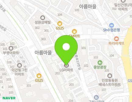 경기도 구리시 동구릉로53번길 67 (인창동, 아름마을LG아파트) 지도