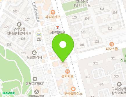 경기도 구리시 건원대로 75 (인창동, 승인빌딩) 지도
