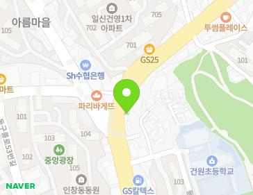 경기도 구리시 동구릉로 88 (인창동) 지도