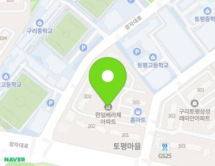 경기도 구리시 장자대로111번길 11 (토평동, 한일아파트) 지도