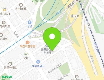 경기도 군포시 번영로624번길 26 (금정동, 기오7차아파트) 지도